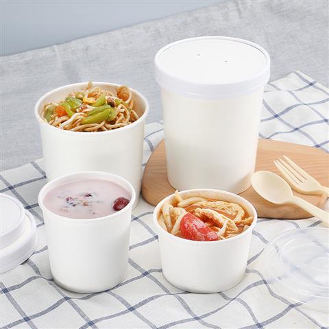 White soup container