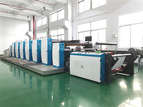 Six color flexographic press